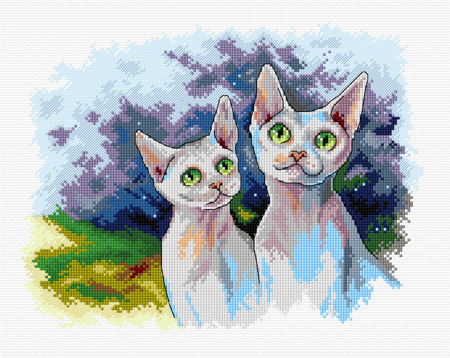Cats 135CS Counted Cross-Stitch Kit