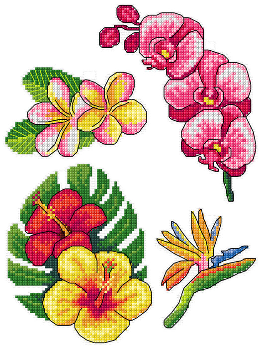 Counted Cross-Stitch Kit Exotic Flowers 166CS