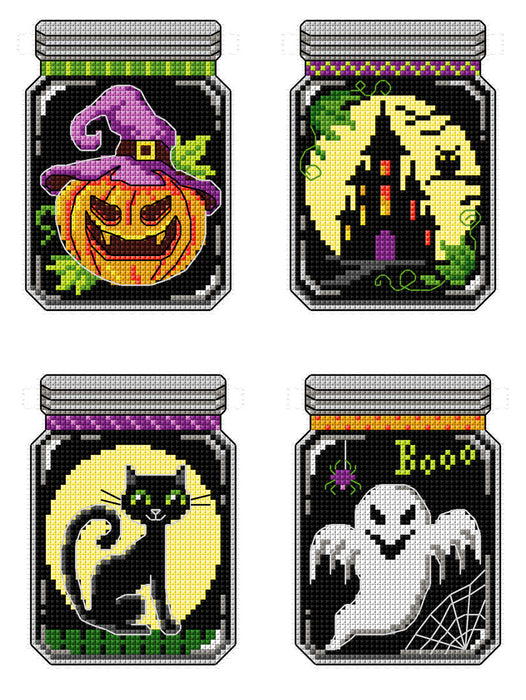 Counted Cross-Stitch Kit Halloween Jugs 170CS