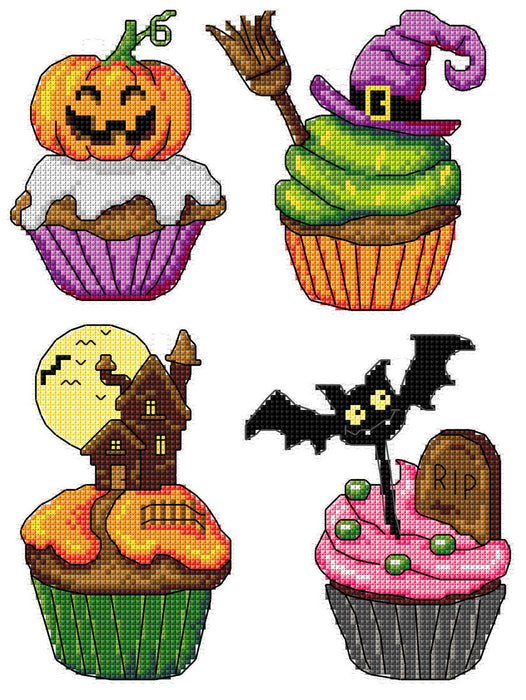 Counted Cross-Stitch Kit Halloween Cupcakes 175CS
