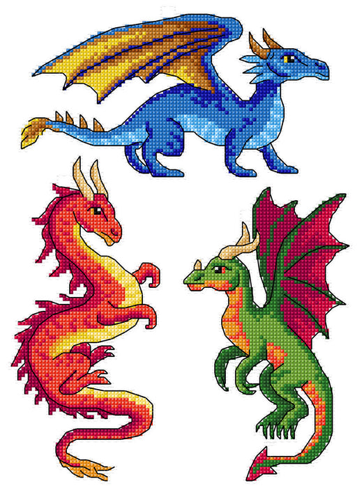 Cross Stitch Kit Dragons 181CS