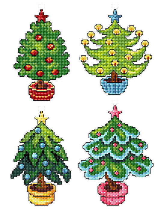 Cross Stitch Kit Christmas Trees 197CS3