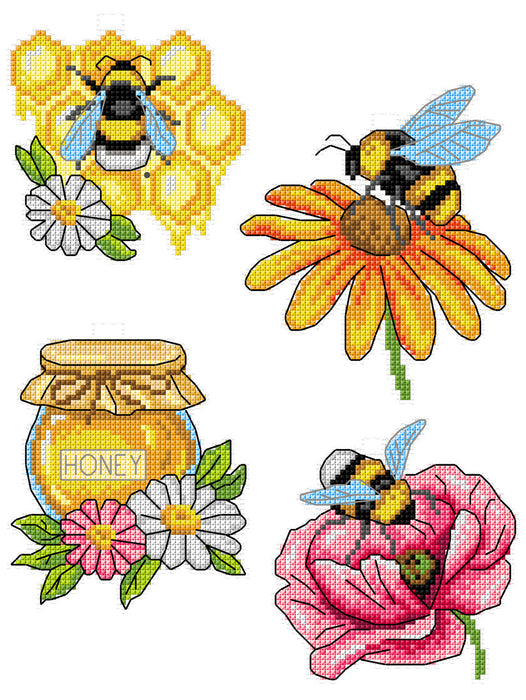 Counted Cross-Stitch Kit Bees 198CS