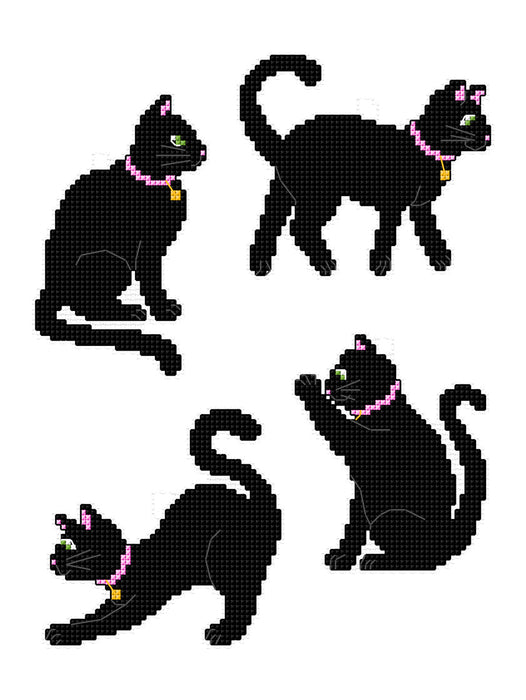 Counted Cross-Stitch Kit Black Cats 199CS