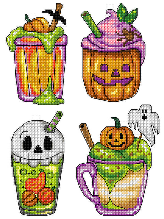 Counted Cross-Stitch Kit Halloween Cocktails 200CS