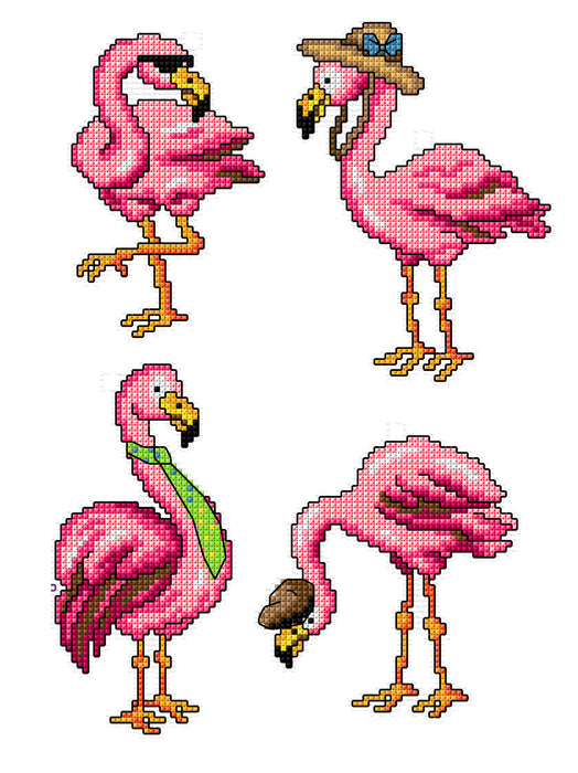 Counted Cross-Stitch Kit Flamingoes 201CS