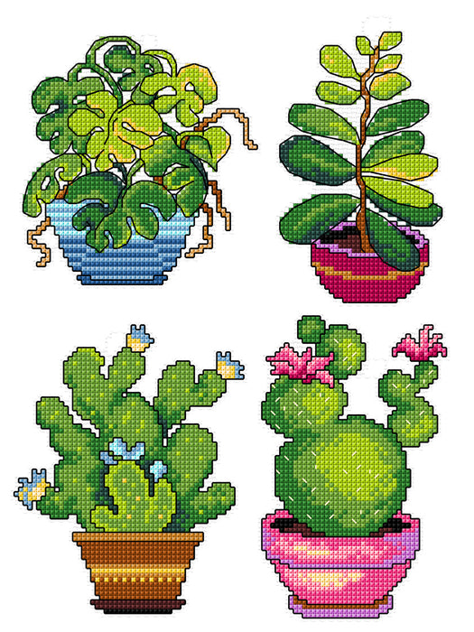 Counted Cross-Stitch Kit Potted plants 204CS