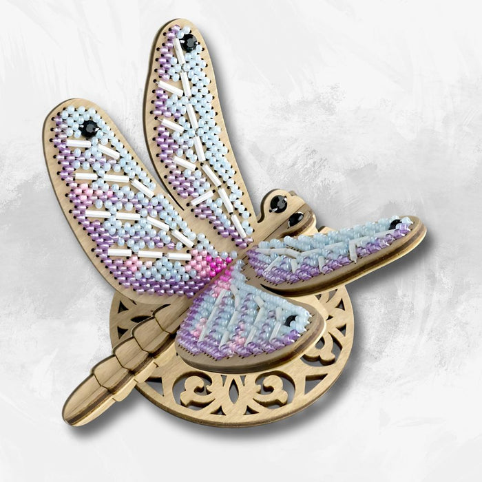 Wooden Bead Embroidery Kit – Dragonfly FLK-584