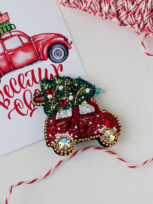 Bead Embroidery Decoration Kit - Christmas car AD-211