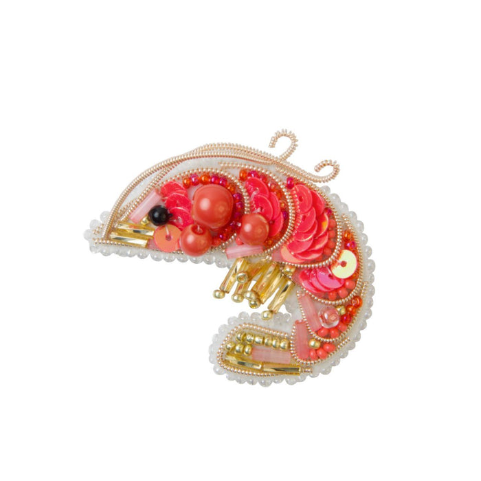 BP-290 Beadwork kit for creating brooch Crystal Art "Shrimp"