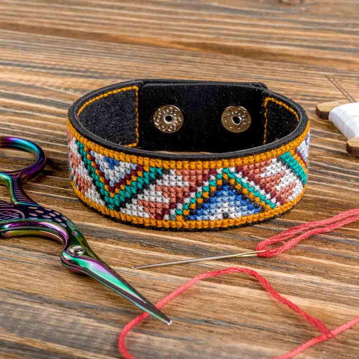 Cross-stitch kit on artificial leather FLHL-031