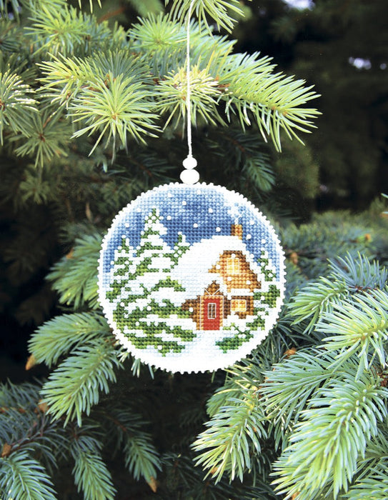 Christmas tree toy cross-stitch kit T-15 Set of pictures "Winter evening"