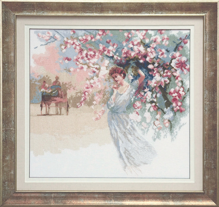 Cross-stitch kit A-167 "A girl in a white"