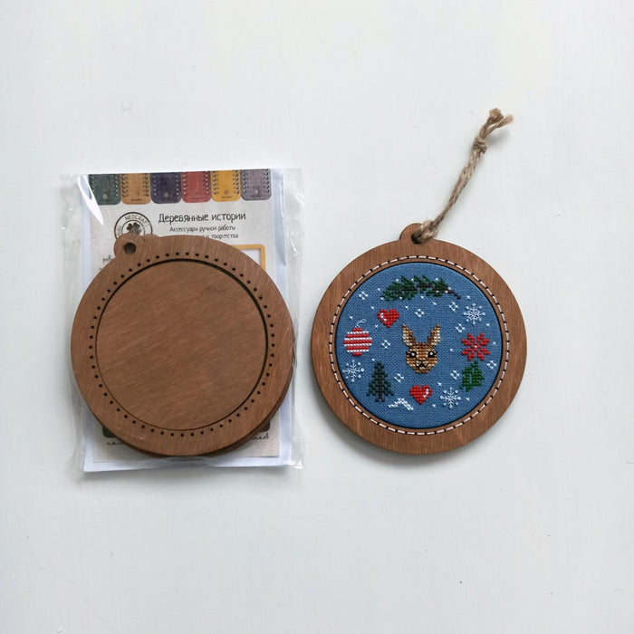 Christmas Ball with Rabbit Cross-Stitch Kit PM-08