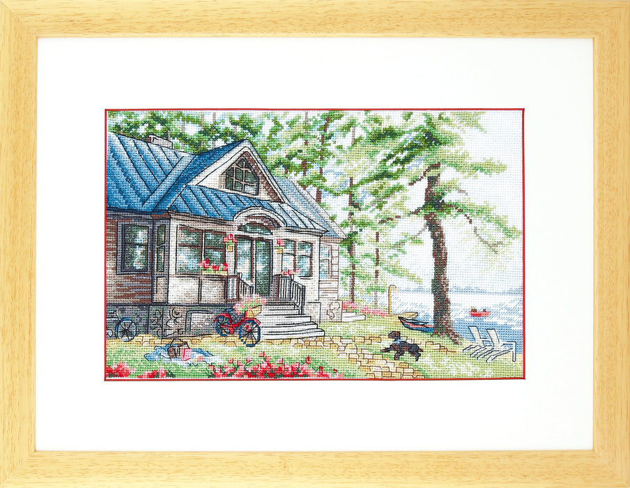 Cross-stitch kit M-322 "Rest at the lake"