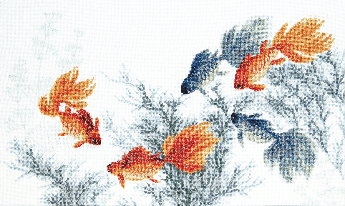 Beadwork kit kit M-354 "Goldfishes. Fulfillment of five desires"