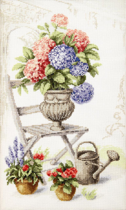 Cross-stitch kit M-360 " Summer still life with hydrangea "