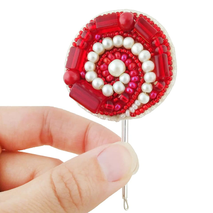 BP-231 Beadwork kit for creating brooch Crystal Art "Lollipop"