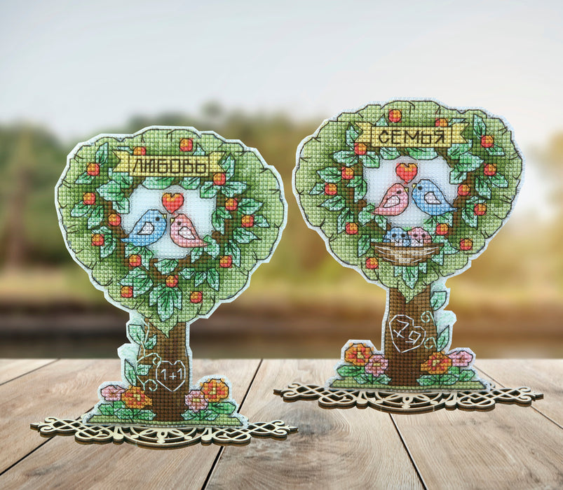 T-69 Counted cross stitch kit Crystal Art "Amulets. Family tree"