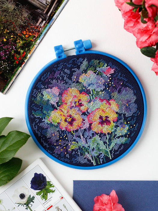 Cross-stitch kit Watercolor viola AHM-041
