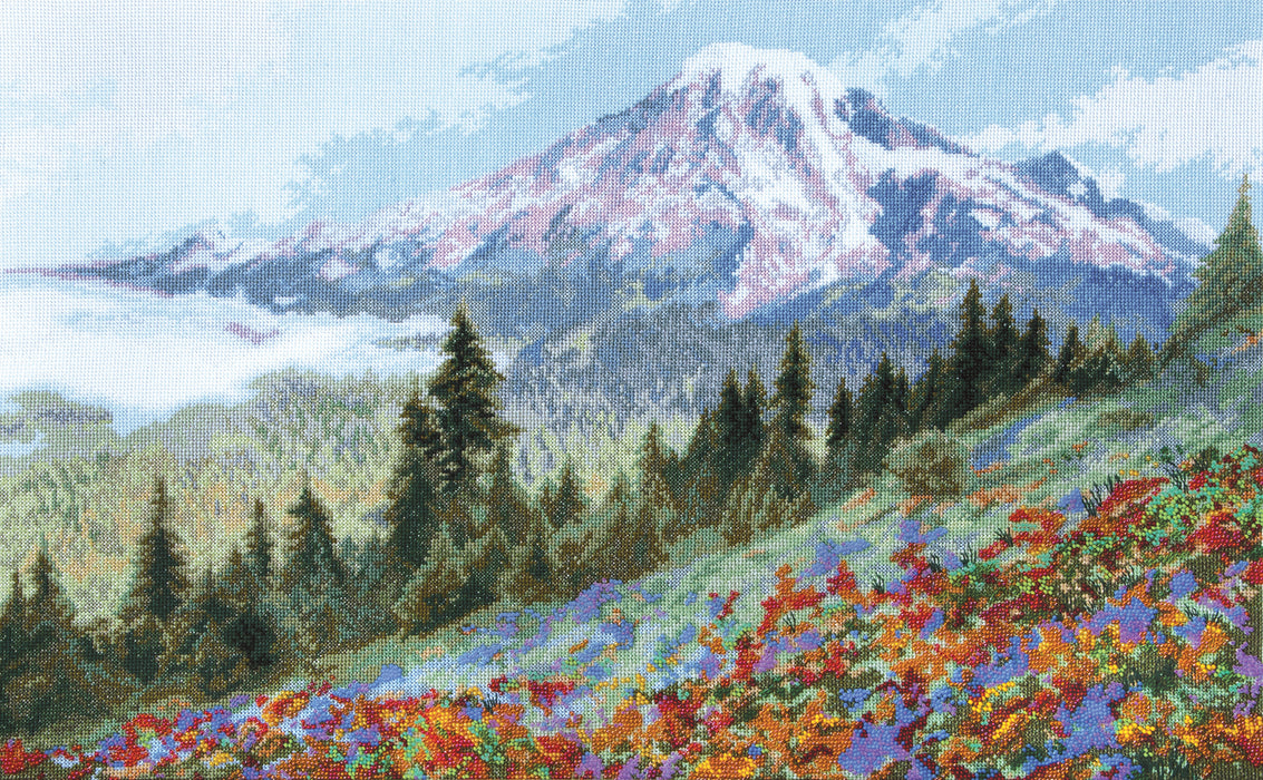 Mixed technique stitch kit M-105 "Alpine meadow"