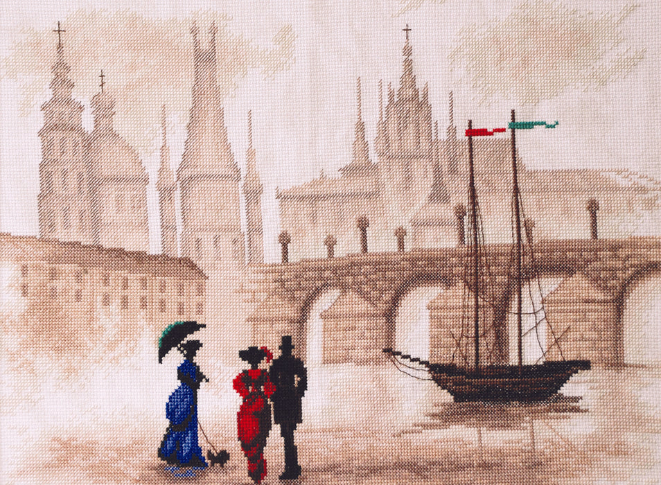 Cross-stitch kit M-38 "Windy town"