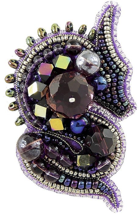 BP-268 Beadwork kit for creating brooch Crystal Art "The Dragon"