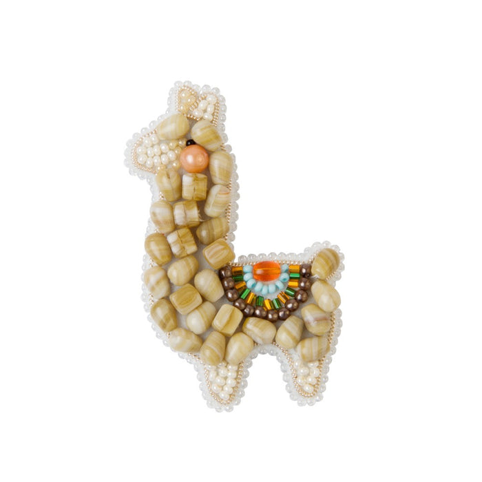 BP-289 Beadwork kit for creating brooch Crystal Art "Lama"