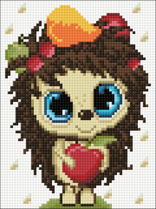 Diamond painting kit Hedgehog Crafting Spark 5.9 x 7.9 in CS2704 - Wizardi