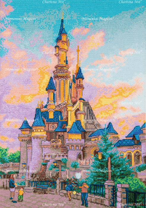 Counted cross stitch kit Fairy tale at sunset M-484