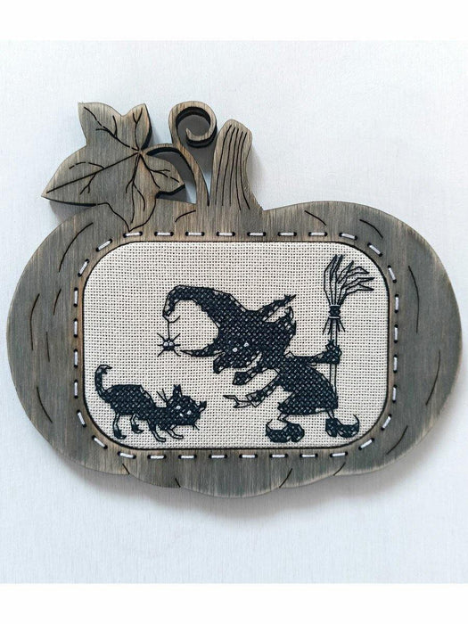 Cross Stitch Kit with Frame Pumpkin DI-01 - Wizardi