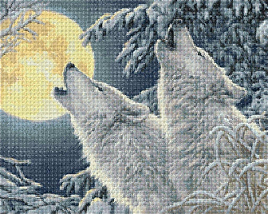 Diamond painting kit 2 Wolves Crafting Spark 14.9 x 18.9 in CS2565 - Wizardi