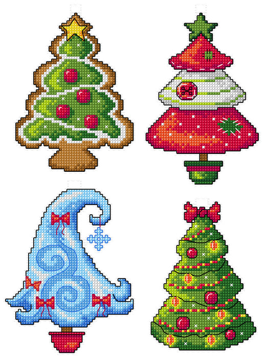 Cross Stitch Kit Christmas Trees 141CS