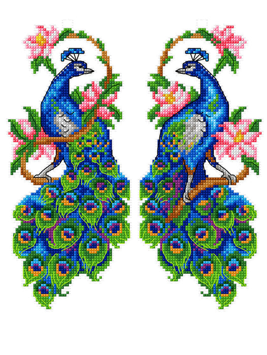 Cross Stitch Kit Peacocks 143CS