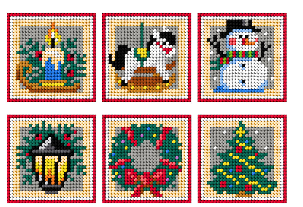 Cross Stitch Kit Christmas coasters 161CS