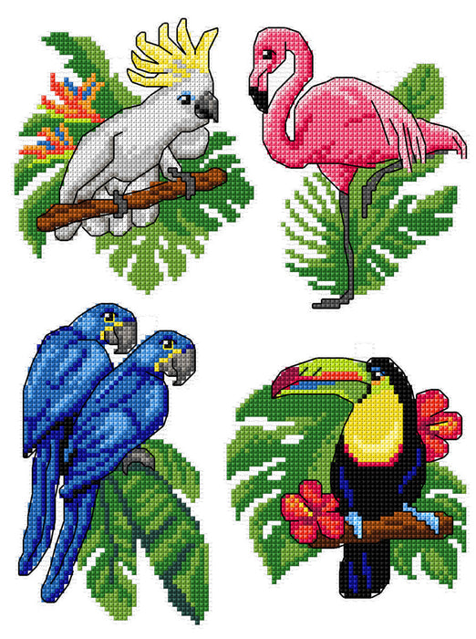 Counted Cross-Stitch Kit Exotic Birds 165CS