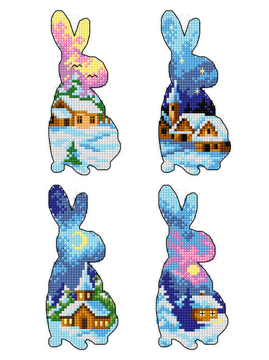 Cross Stitch Kit Bunnies - Landscape 178CS