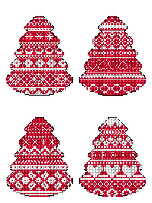 Cross Stitch Kit Scandinavian Christmas Trees 187CS