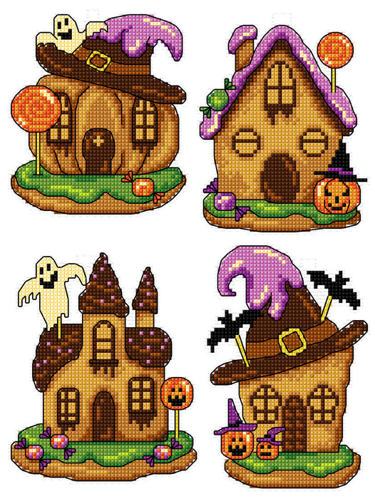 Cross Stitch Kit Halloween Houses 192CS