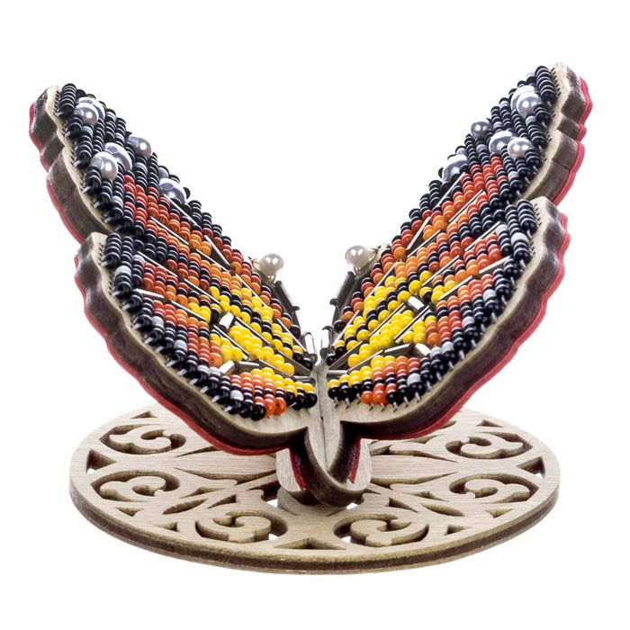 Wooden Bead Embroidery Kit – Bright Butterfly FLK-581