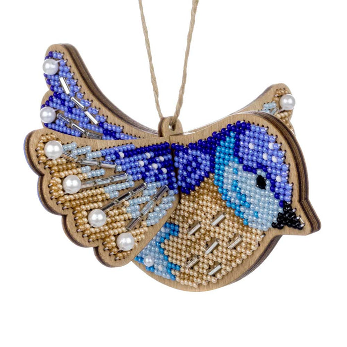 Wooden Bead Embroidery Kit – Blue Bird FLK-587