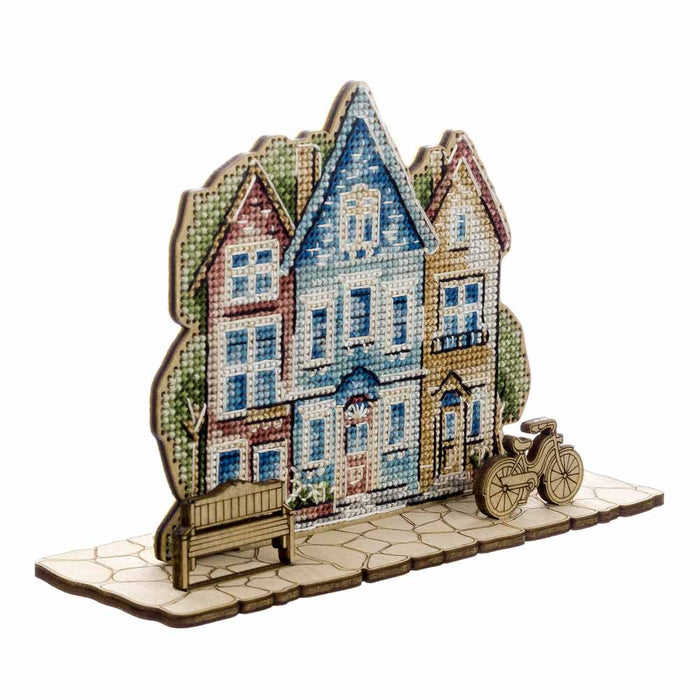 Wooden Cross-Stitch Kit Home FLW-066