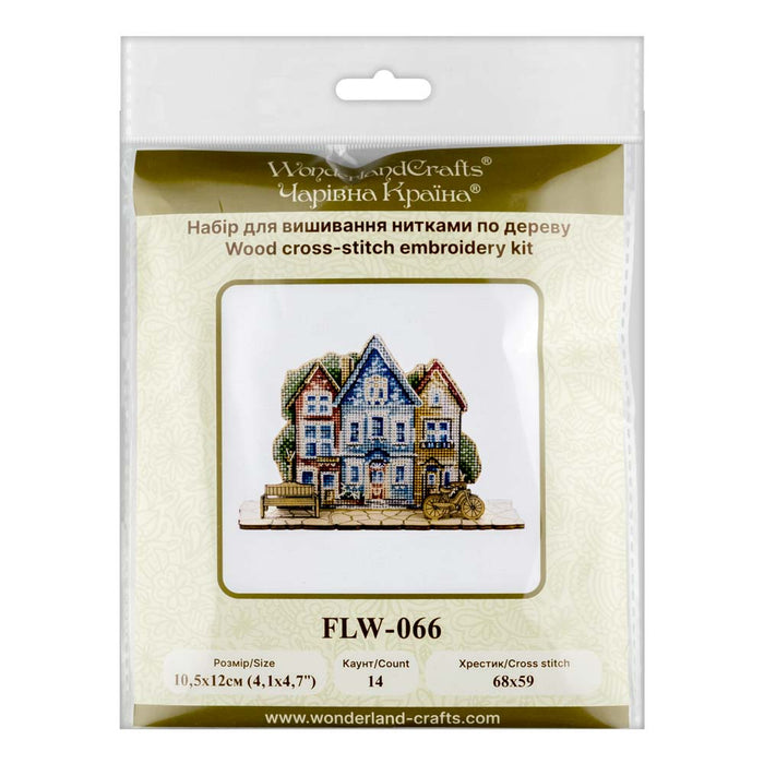Wooden Cross-Stitch Kit Home FLW-066