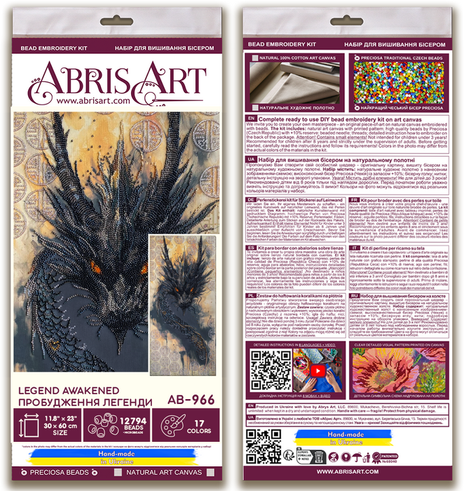 Bead Embroidery Kit -Legend awakened AB-966