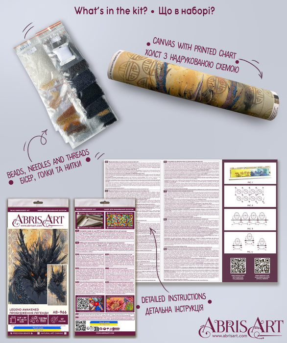 Bead Embroidery Kit -Legend awakened AB-966