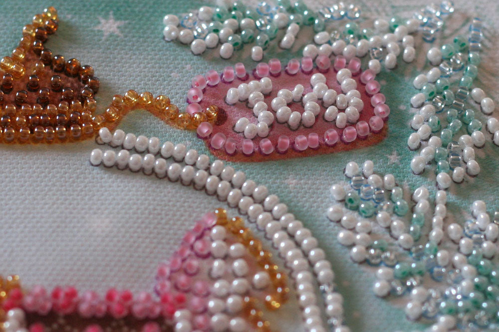 Cheerful House Gingerbread House Mini Bead Embroidery Kit AM-234 - Wizardi