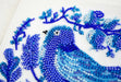 Early Bird Blue Folk Bird Mini Bead Embroidery Kit AM-248 - Wizardi