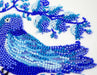 Early Bird Blue Folk Bird Mini Bead Embroidery Kit AM-248 - Wizardi
