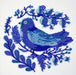 Early Bird Blue Folk Bird Mini Bead Embroidery Kit AM-248 - Wizardi