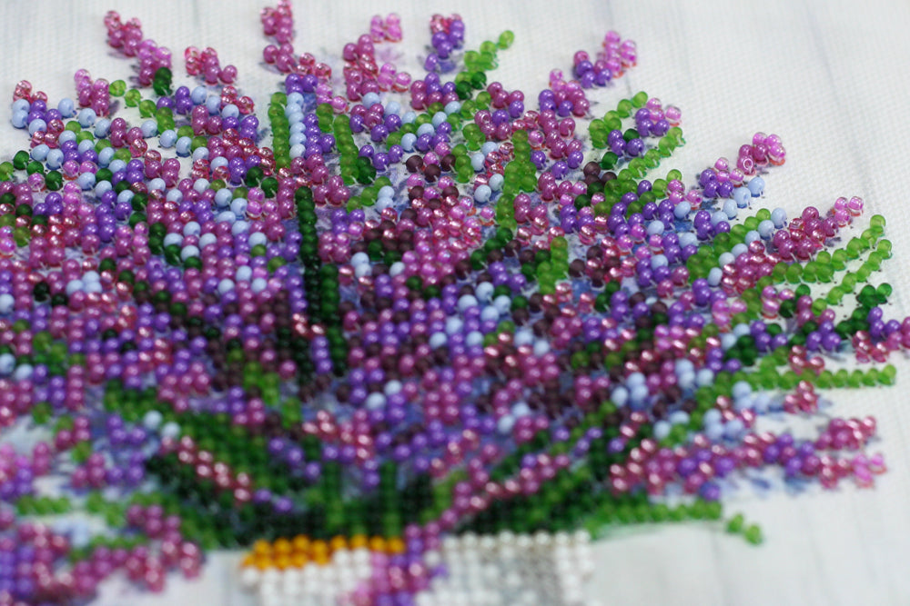 Mid-sized bead embroidery kit - Lavander`s aroma AMB-059